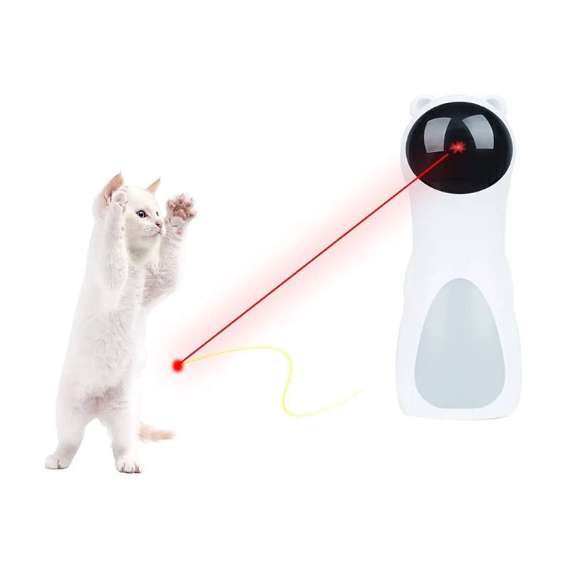 Automatic Laser Cat Toy with Rotating Head Smart Interactive Teaser for Indoor Cats